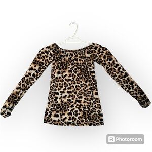 Leopard Print Long Sleeve Top